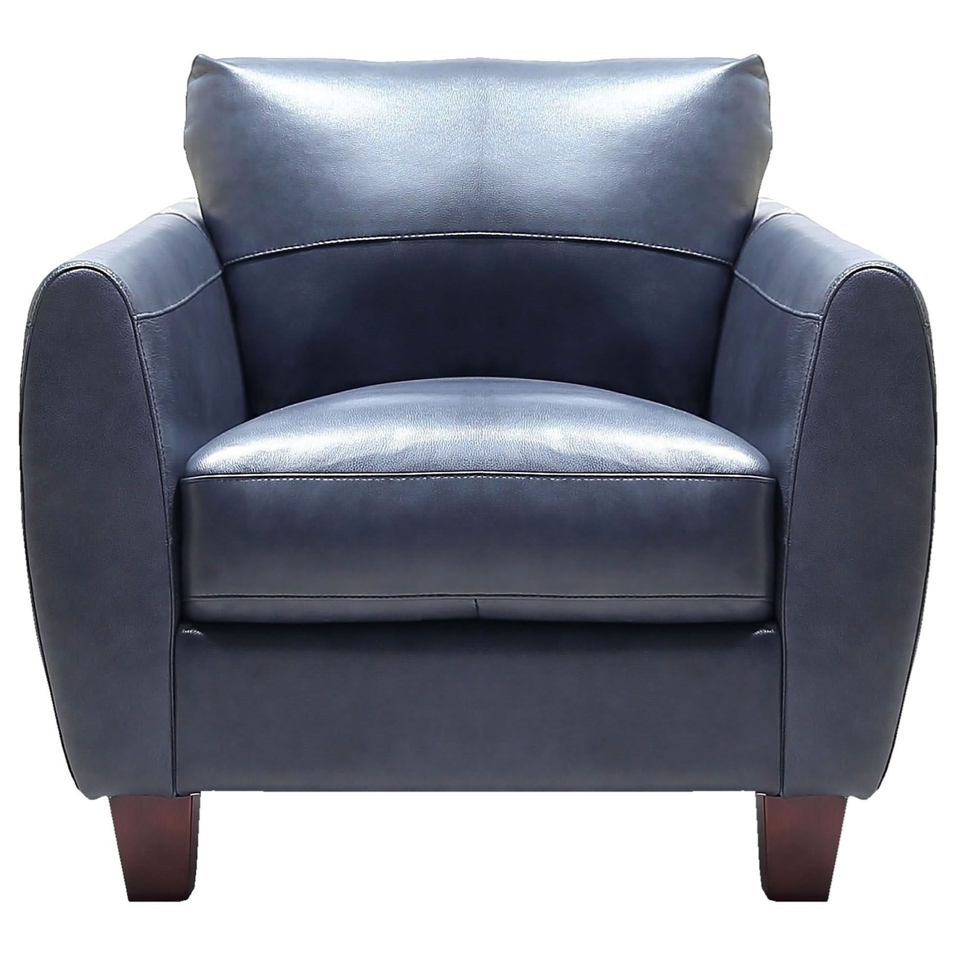 Leather Italia USA Traverse Contemporary Leather Chair Johnny Janosik